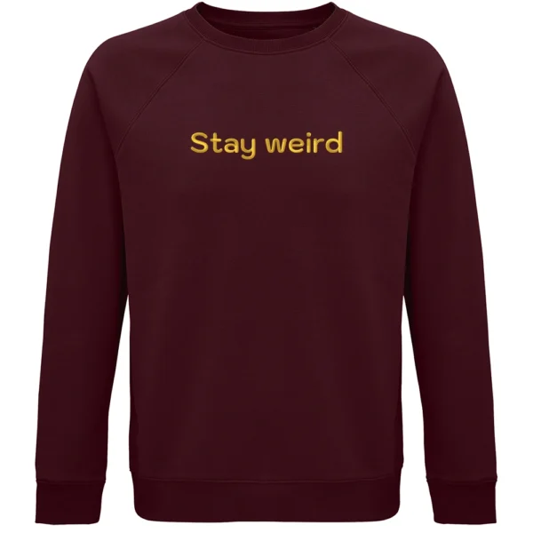 Bluza organiczna z haftowanym napisem 3D