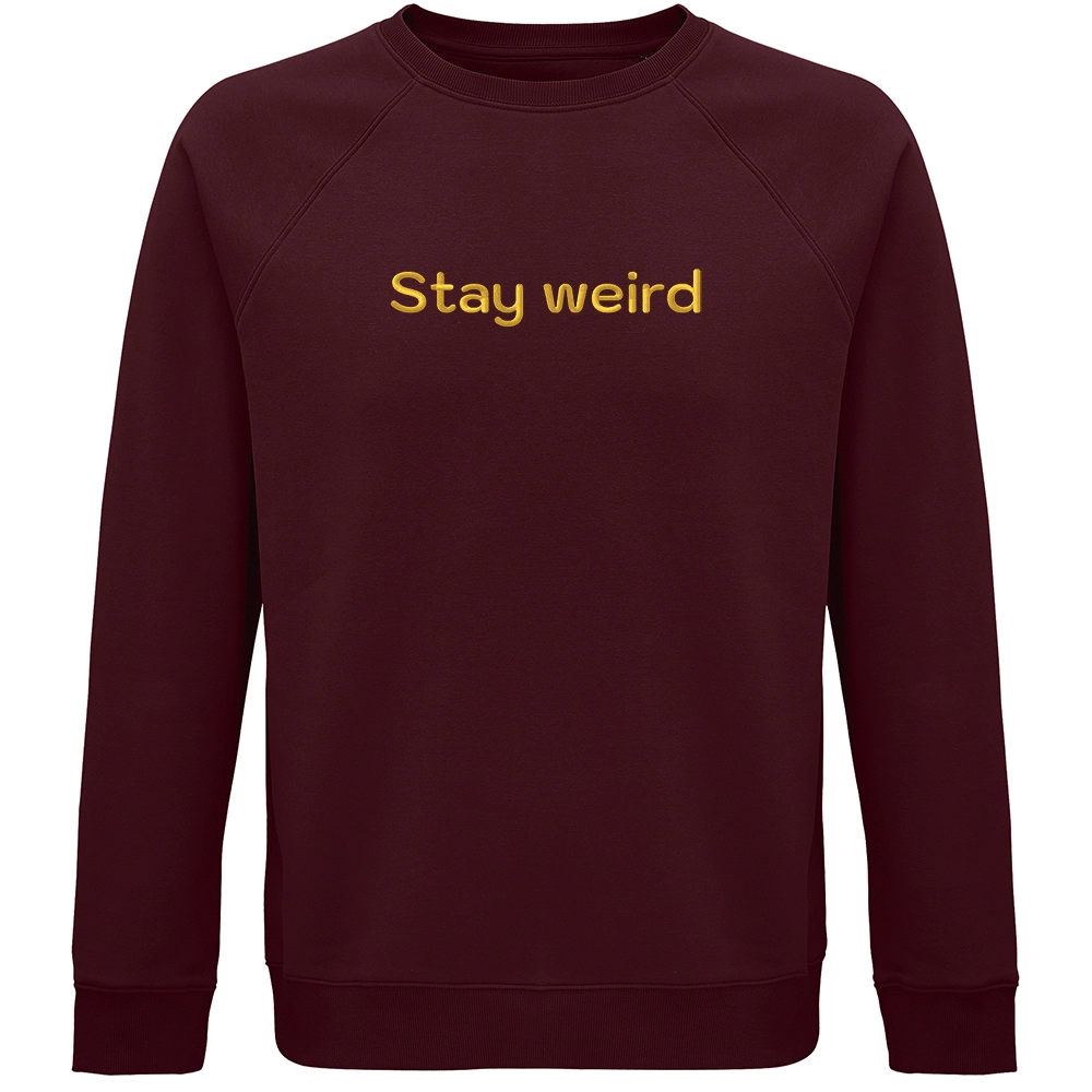 Bluza organiczna z haftowanym napisem 3D