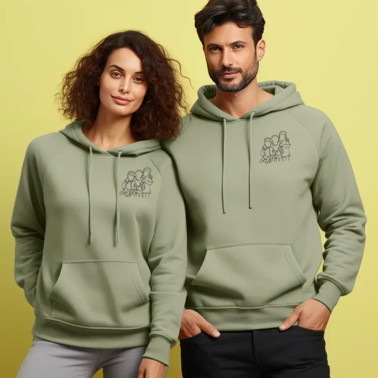 Bluza Matching dla par z haftem 3D ze zdjęcia